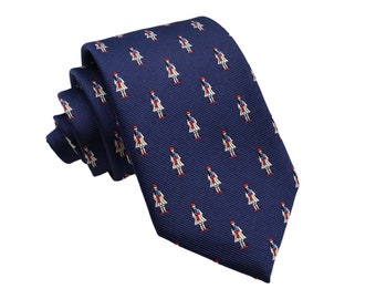 Silk Necktie Blue Color with Evzones 8cm