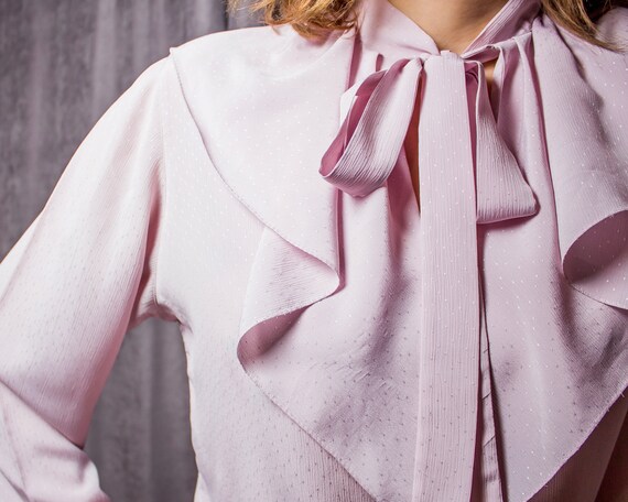 light pink ruffle blouse