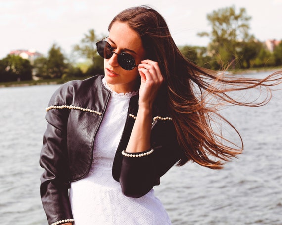 Vintage leather jacket Amazing black leather jacke