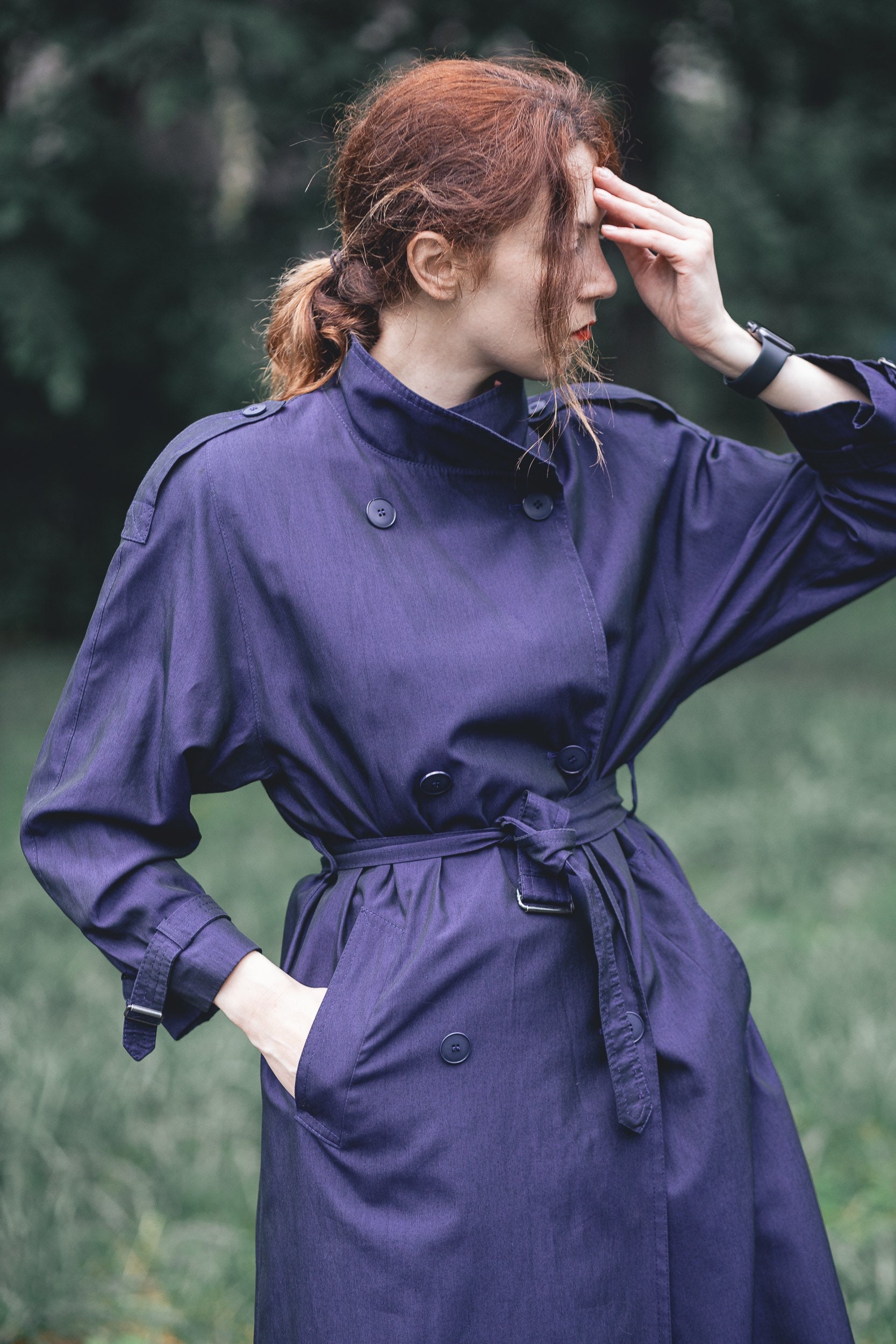 Mauve trench coat Clearance