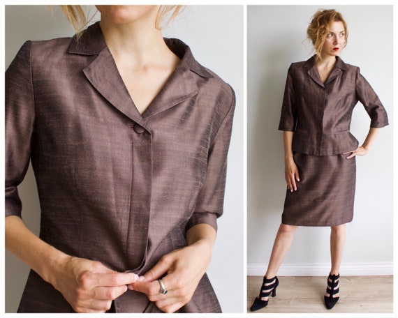 Skirt suit Guy Laroche Vintage Silk jacket and ski