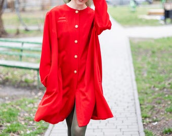 Vintage Power Red Jacket Dress – Bold, Sharp & Unapologetic