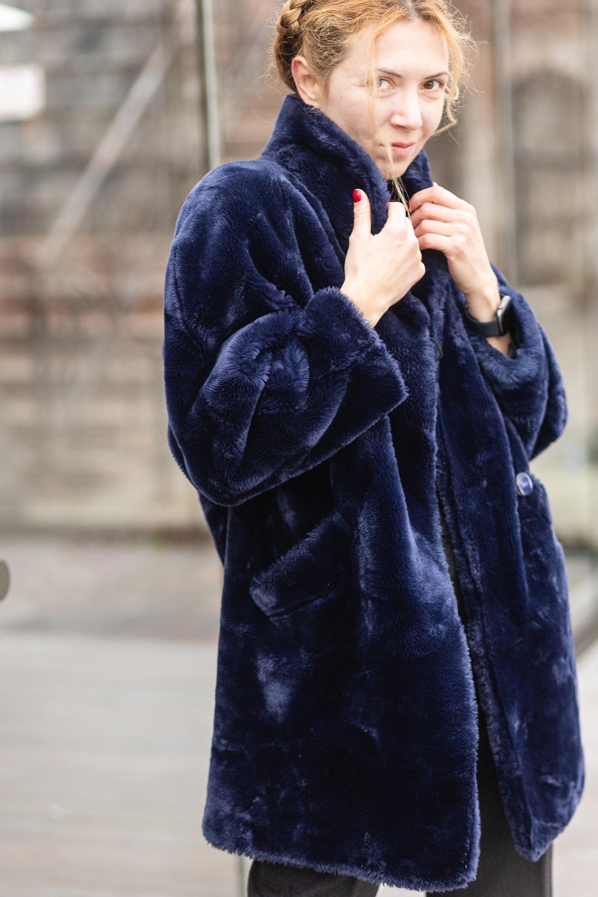Blue Fur Coat - Etsy Canada