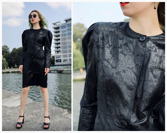 Amazing black silk dress Roccobarocco dress Hot co