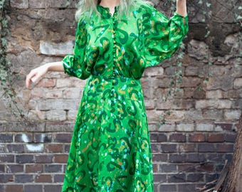 green emerald velvet dress Solid Color Satin Slip Dress IFAUN Green / S main image 0