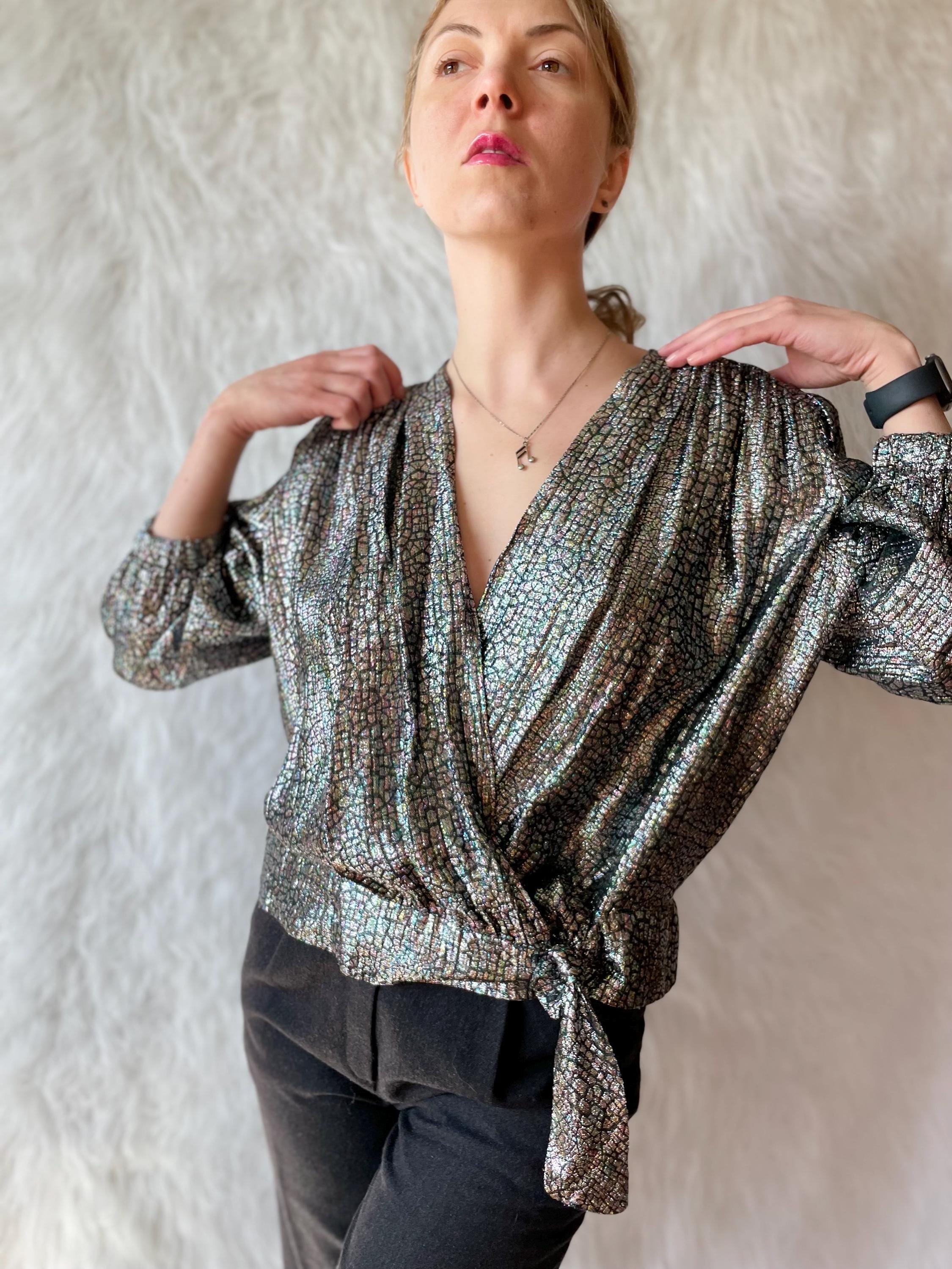 Cardigan lungo in filato lurex Donna, Nero Milano