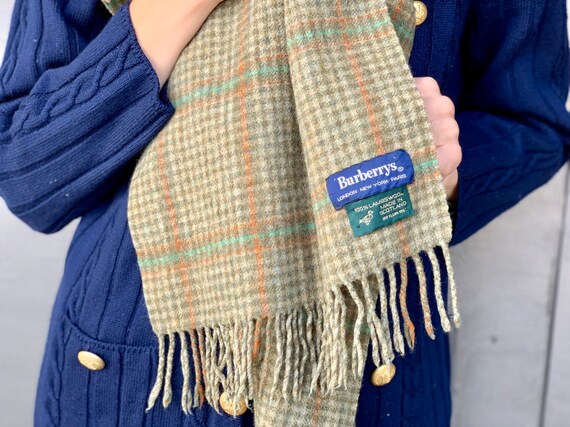 burberry wool scarf vintage