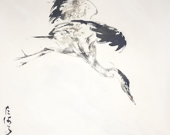 松の木の墨絵、ミニマリストの日本の水墨画 - Etsy 日本