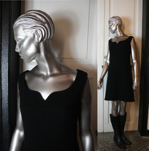Original 60s Size S Lucie Linden Dress Wool Dress Black Mini Mod - Etsy  Israel