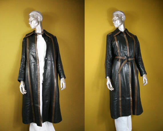 Louis Féraud 60's Authentic Vintage Napa Leather Coat 