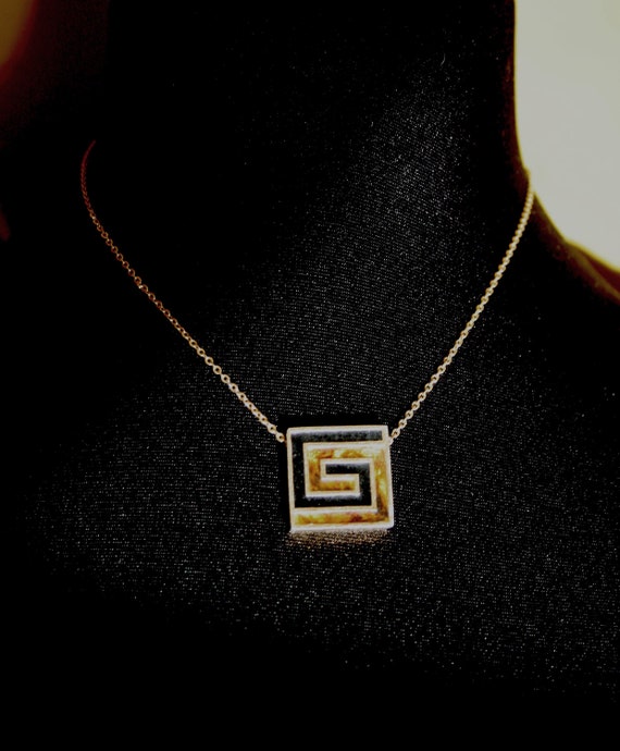 Givenchy delicate monogram pendant necklace origi… - image 4