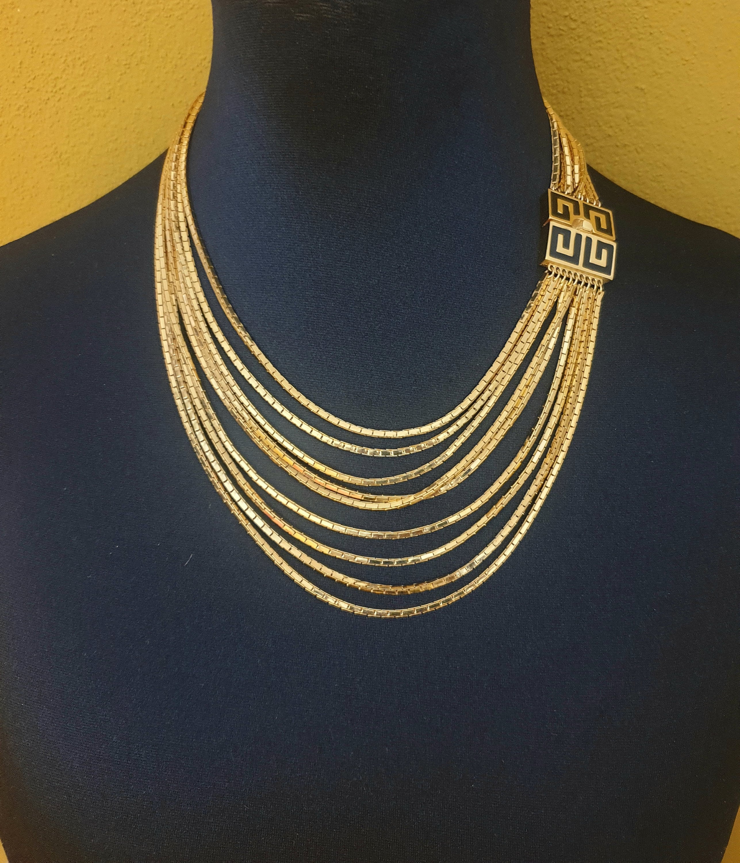 アクセサリー Vintage GIVENCHY Long Gold Nacklace Vintage Givenchy Logo Chain Necklace | Gold Designer Jewelry