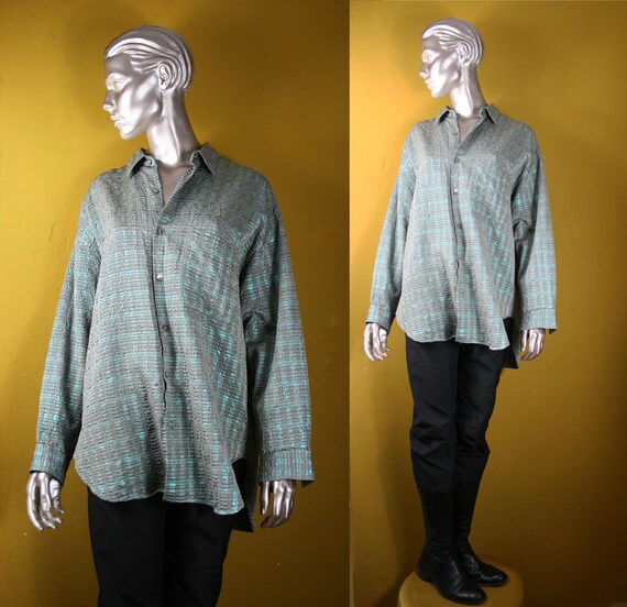 Vintage shirt XL man woman boy-friend 80's origin… - image 3