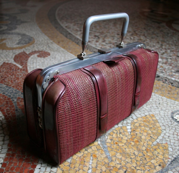 Handbag original antique vintage 40's, 50s metal … - image 3