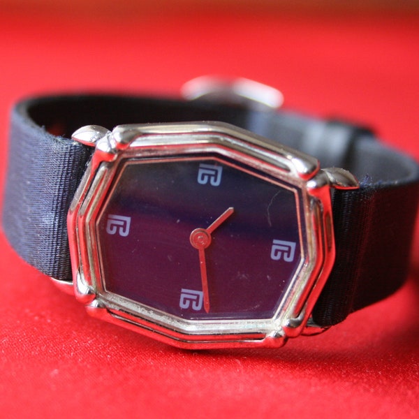 Pierre Balmain original vintage wristwatch from Bathelay, mechanical, working, rarity, silver-plated case