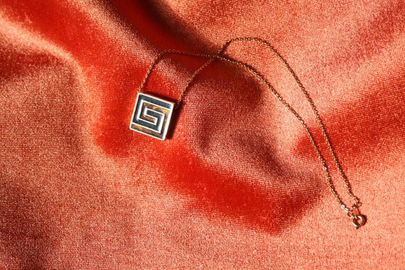 Givenchy delicate monogram pendant necklace origi… - image 2