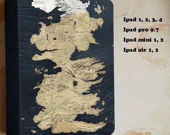 Game of thrones Westeros map PSU leather flip case for the ipad 1, 2, 3, 4 ipad pro 9.7 ipad mini 1, 2 ipad air 1 2