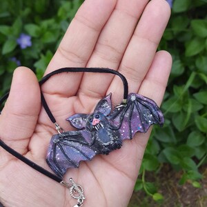 Galaxy Bat Pendant