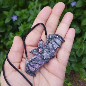Galaxy Bat Pendant