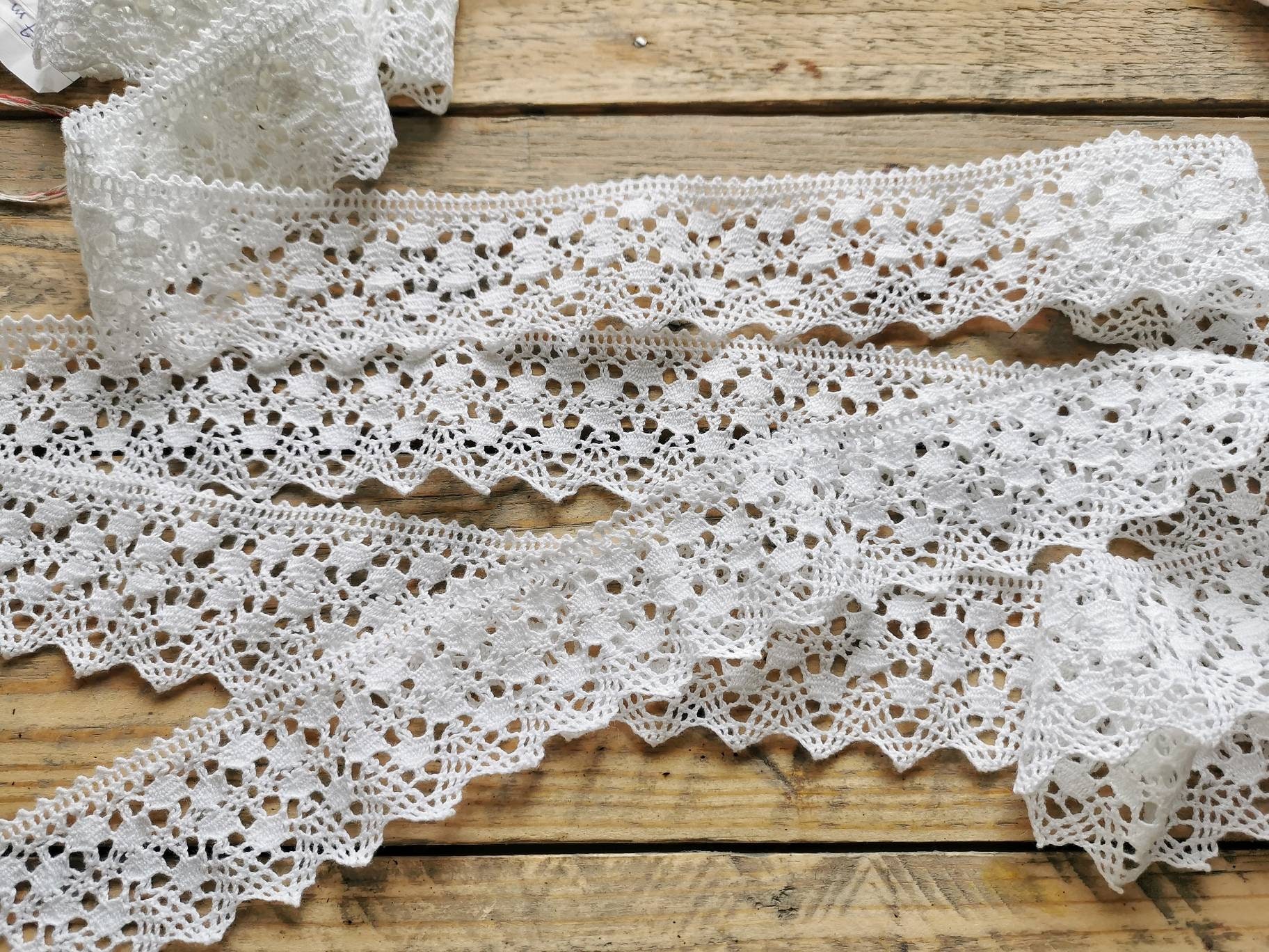 White Cotton Lace Trim Crochet Lace Trim 5cm Etsy UK