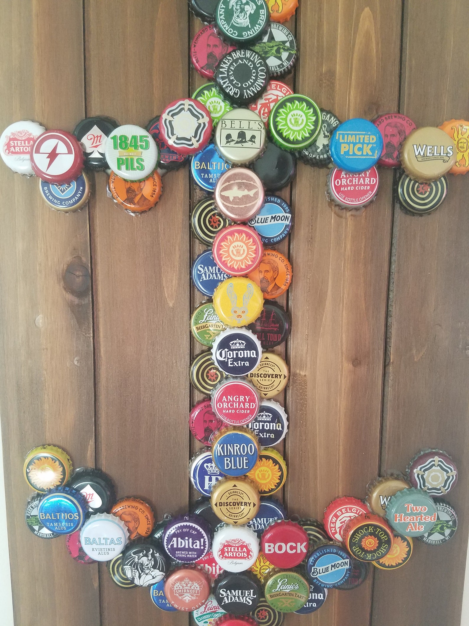 Wood Mounted Bottle Cap Anchor Etsy