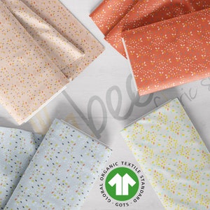 100% Organic Cotton Certified - Confetti Spring/Summer Print Cotton Poplin Dress Tops Fabric Material