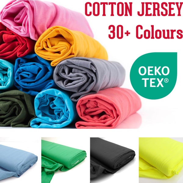 Baumwolle Jersey Plain Solid OEKO TEX Stretch Strick Kleid Legging Farben Stoff Material