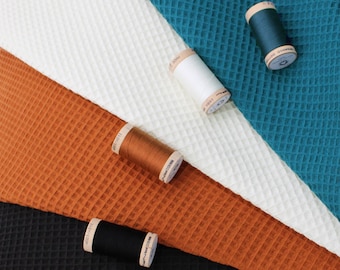 Waffle Cotton Honeycomb Piqué Honeycomb Soft Natural Sewing Fabric Albornoces