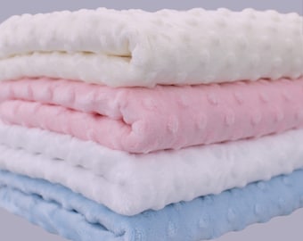 Hoge kwaliteit kleine kuiltje superzachte knuffel fleece baby craft stof 60"
