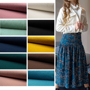 Boucle Luxury Knitted Curled Soft Sheep Wool Feel Fabric Material