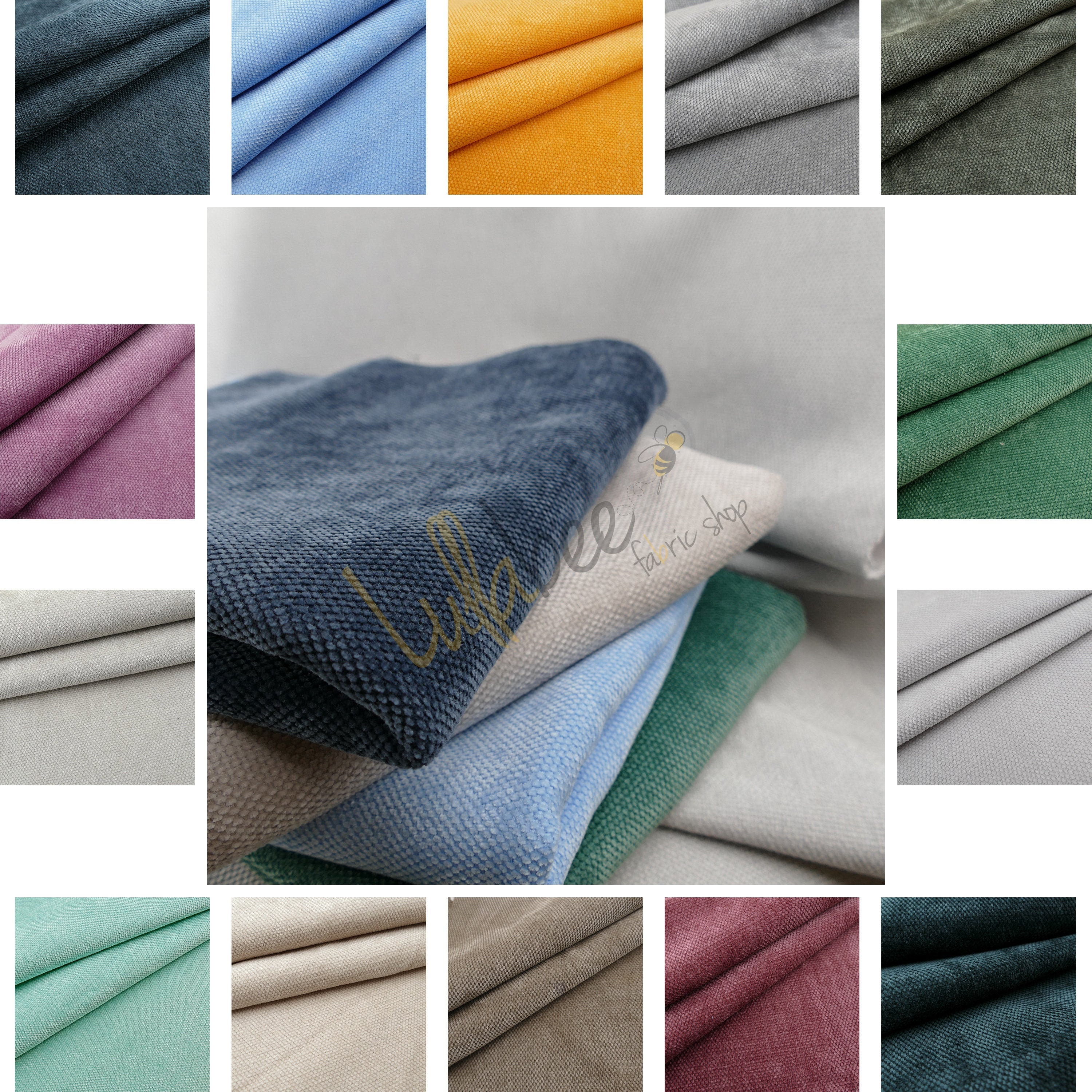 Zurich Hopsack Weave Chenille Durable Soft Furnishing Upholstery Text…