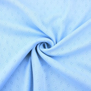 Pointelle Diamond Cotton Jersey Soft Stretch Light Knitted Kids Women Fabric