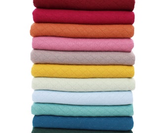 Quilted Cotton Jersey Sweatshirt Fabric Diamond Double-Sided Insulate Jumper
