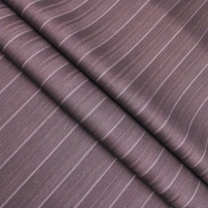 Camira Wool Blend Suiting Blazer Trouser Menswear Fabric - Chocolate Stripe