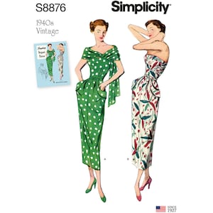 Simplicity Muster S8876 Misses&#39;/Women es Vintage Kleid und Stola