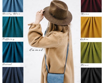 Luxury Boiled Wool Designer Sewing Fabric Crafts Jackets Accessories 9 Shades