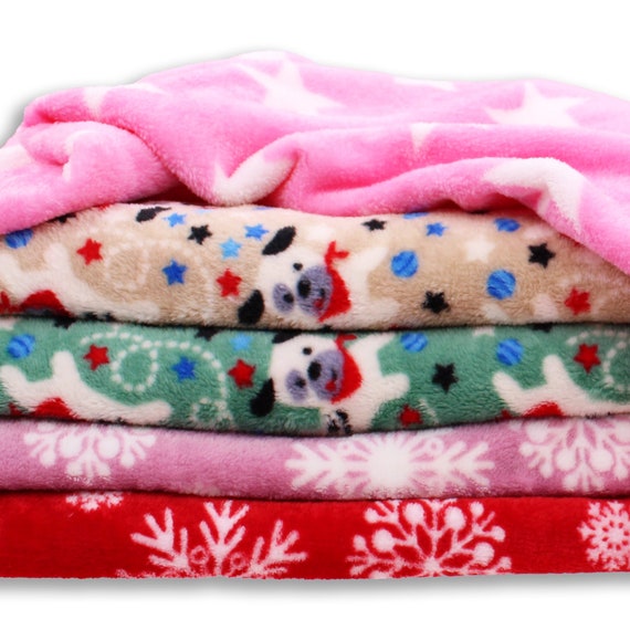 Super Soft Plush Cuddle Fleece Kids Pets Pattern Washable Knit Blanket Fabric Etsy
