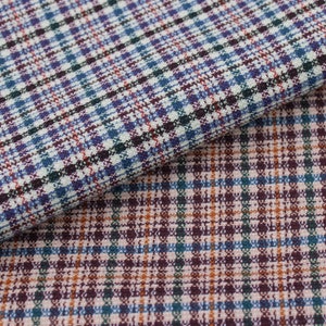 Multicoloured Designer Check Wool Tailoring Suiting Women Men Woven Fabric 60" W