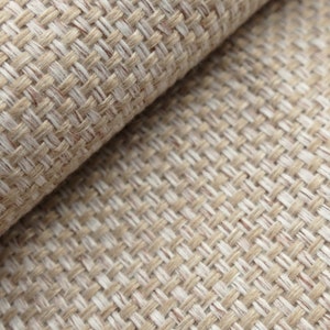 Panama Basketweave Woollen Linen Look Durable Soft Furnishing Upholstery Sofa Chair Curtain Cushions Fabric Material image 7