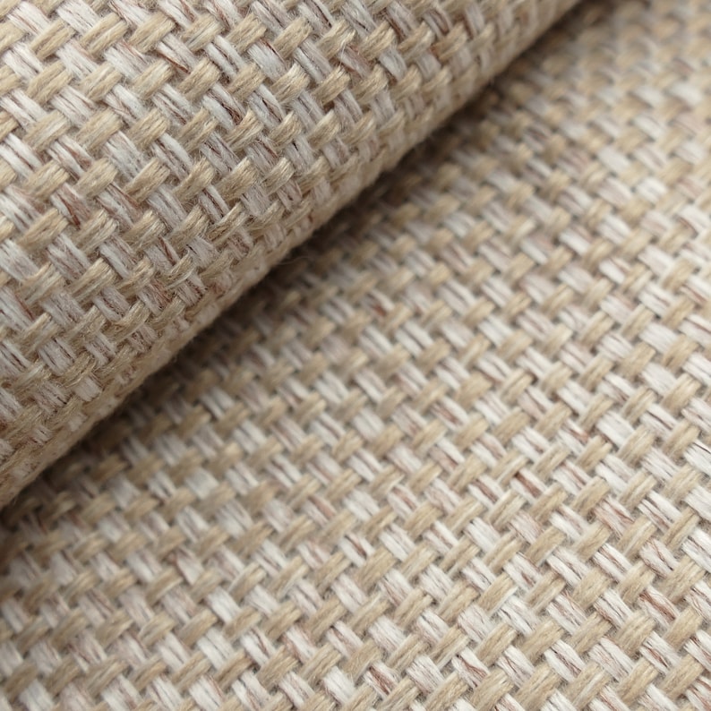 Panama Basketweave Woollen Linen Look Durable Soft Furnishing Etsy
