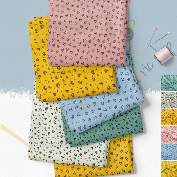 Cotton Voile - BLACK HEARTS - European Import - Oeko-Tex® - Ochre Yellow Cotton Voile - BLACK HEARTS - European Import - Oeko-Tex® - Ochre Yellow