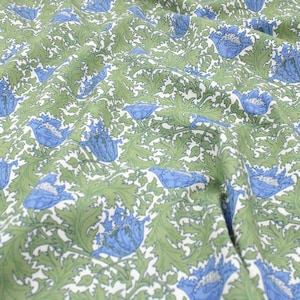 William Morris Pima Cotton Lawn British Designer Fabric Printed Victorian Design