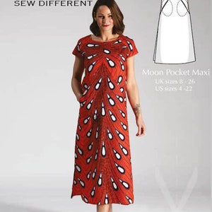 Moonpocket Maxi Fabric Sewing Pattern - By Sew Different