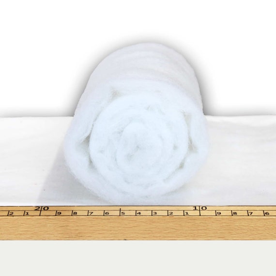 Ovatta di poliestere ignifuga, ipoallergenica, larghezza 68,6 cm, rotolo di ovatta di poliestere per trapuntatura, biancheria da letto, cuscini, tappezzeria, cucito, imbottitura e artigianato (peso