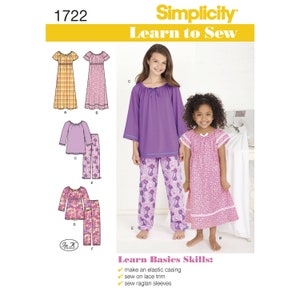 Simplicity Learn to Sew Child&#39;s and Girl&#39;s Loungewear