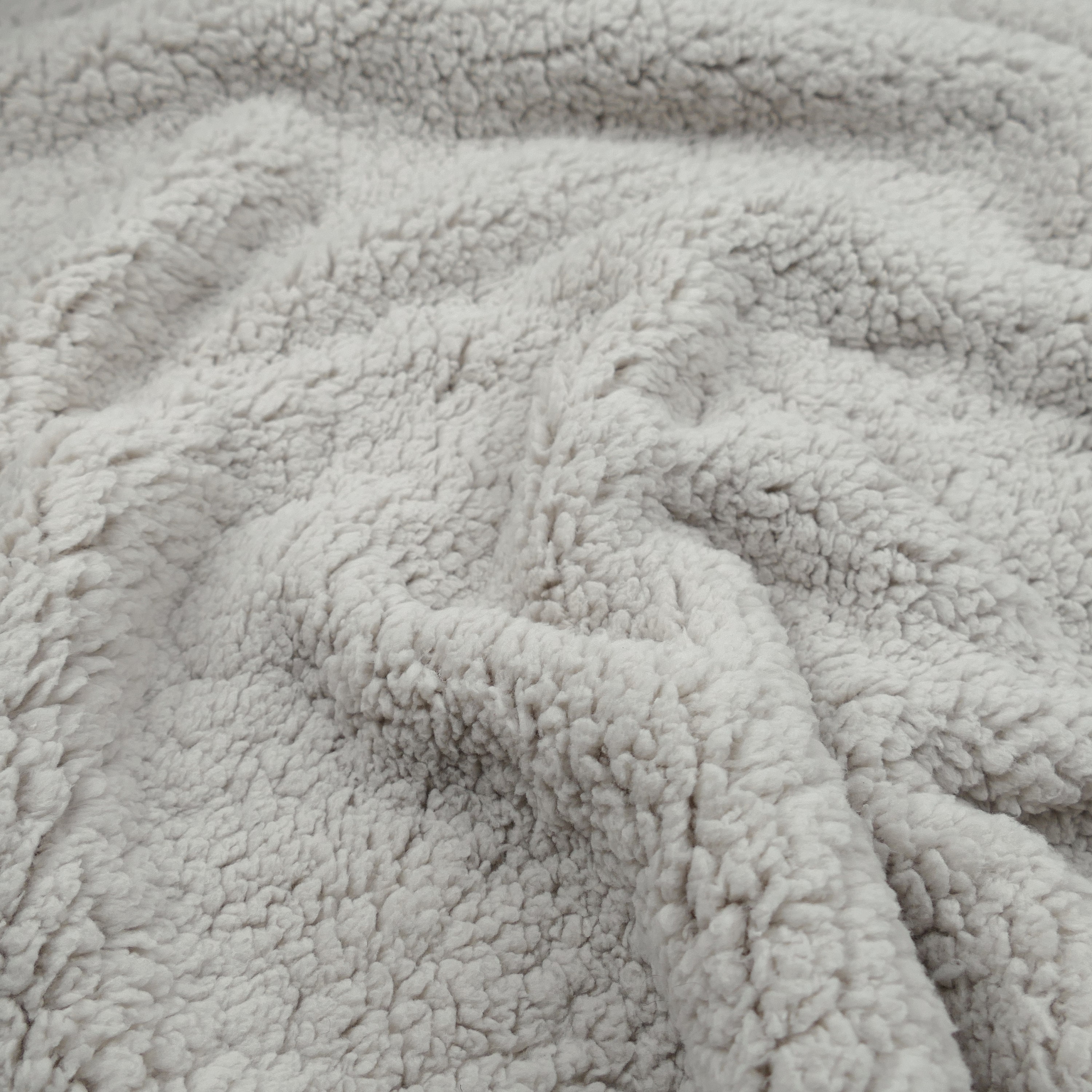Sherpa Teddy Knitted Faux Fur - Stone – Lullabee Fabrics