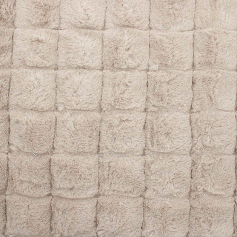 Blocks Faux Fur Jacketing Coating Luxury Pile Hat Throw Clothing OEKO TEX Fabric