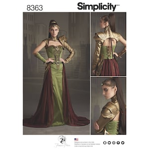 Patrón de simplicidad 8363 Disfraz de guardabosques de fantasía para mujeres