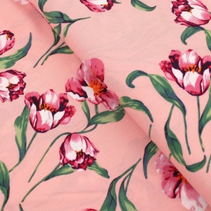 Celeste Florals Viscose Crepe Non-Stretch Woven Light Dressmaking Women Fabric
