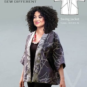 Swing Jacket Fabric Sewing Pattern - By Sew Different